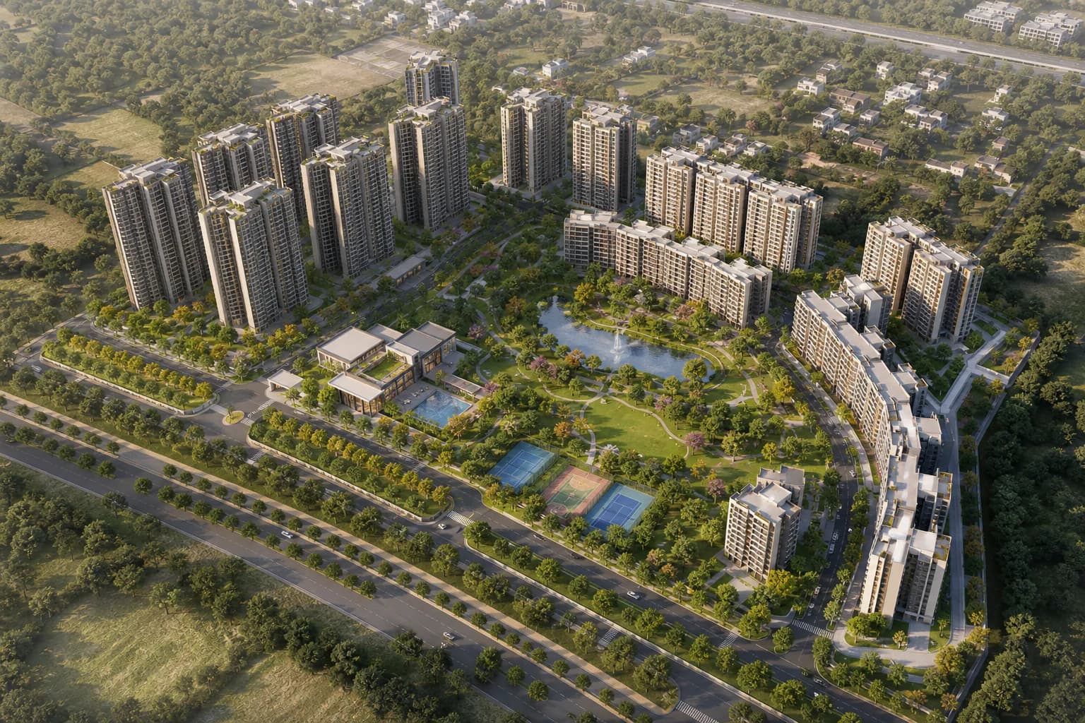Township & Masterplan Aerials exterior rendering