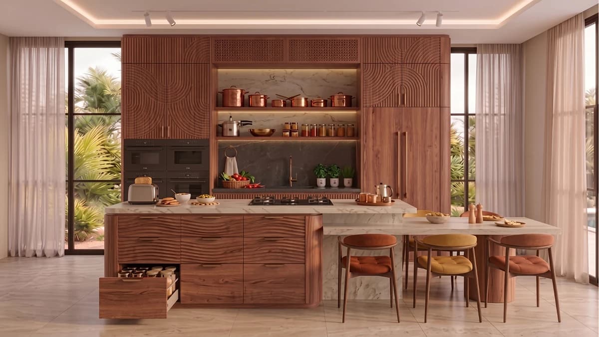 RelWood walnut cabinetry in a kitchen