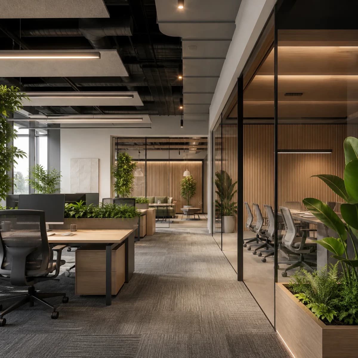 Offices & Workspaces 3D interior render