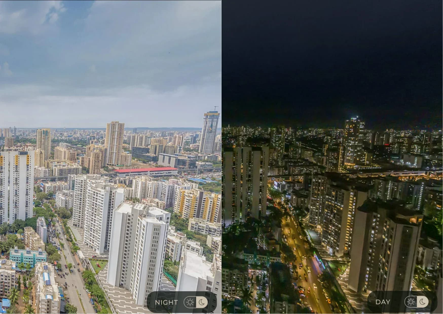 ImmersiView day and night views at multiple heights