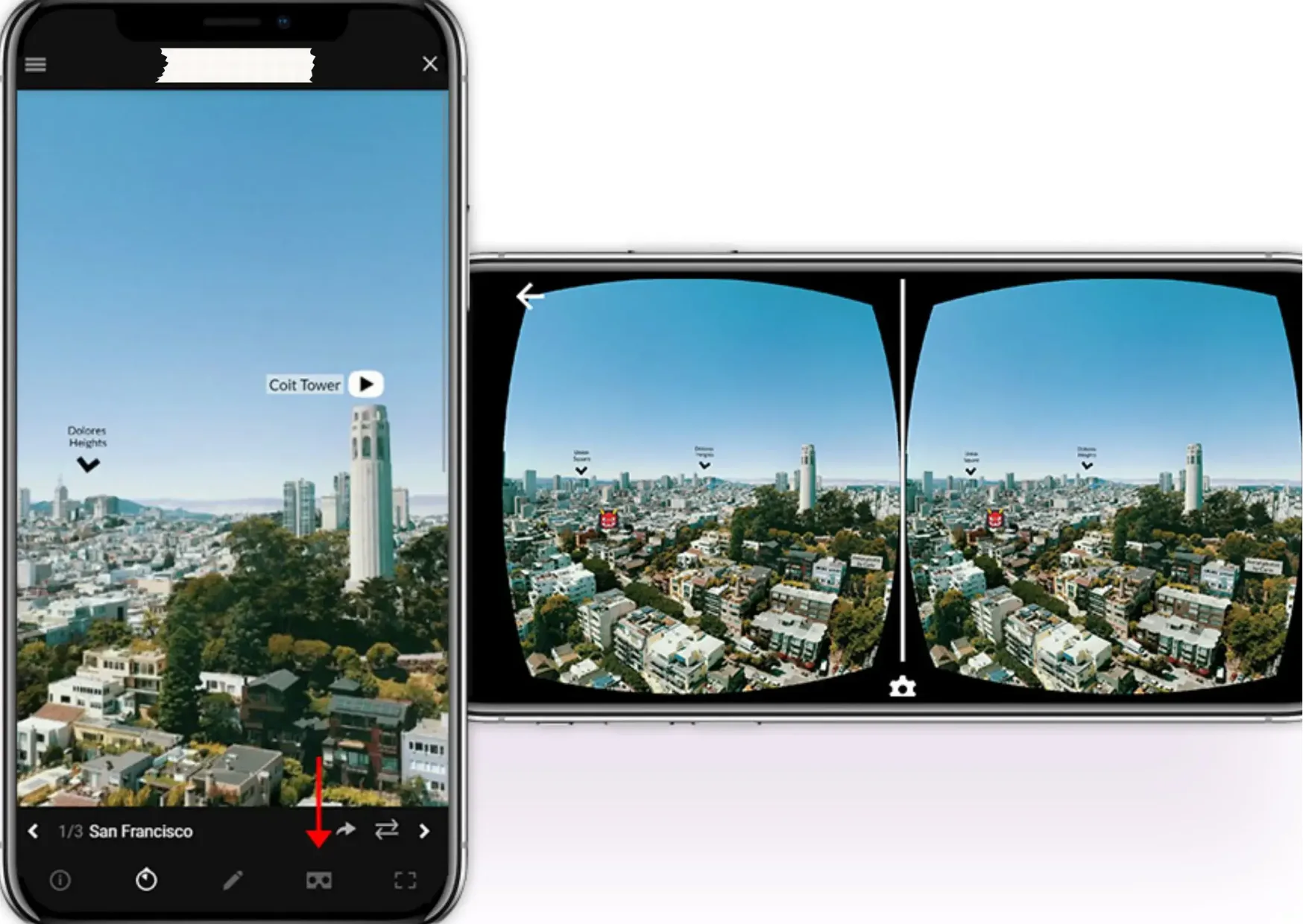ImmersiView with VR and enquiry actions