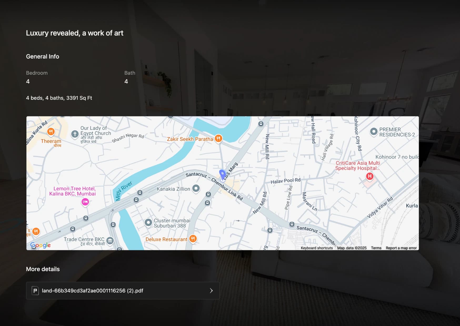 Real360 property information and map