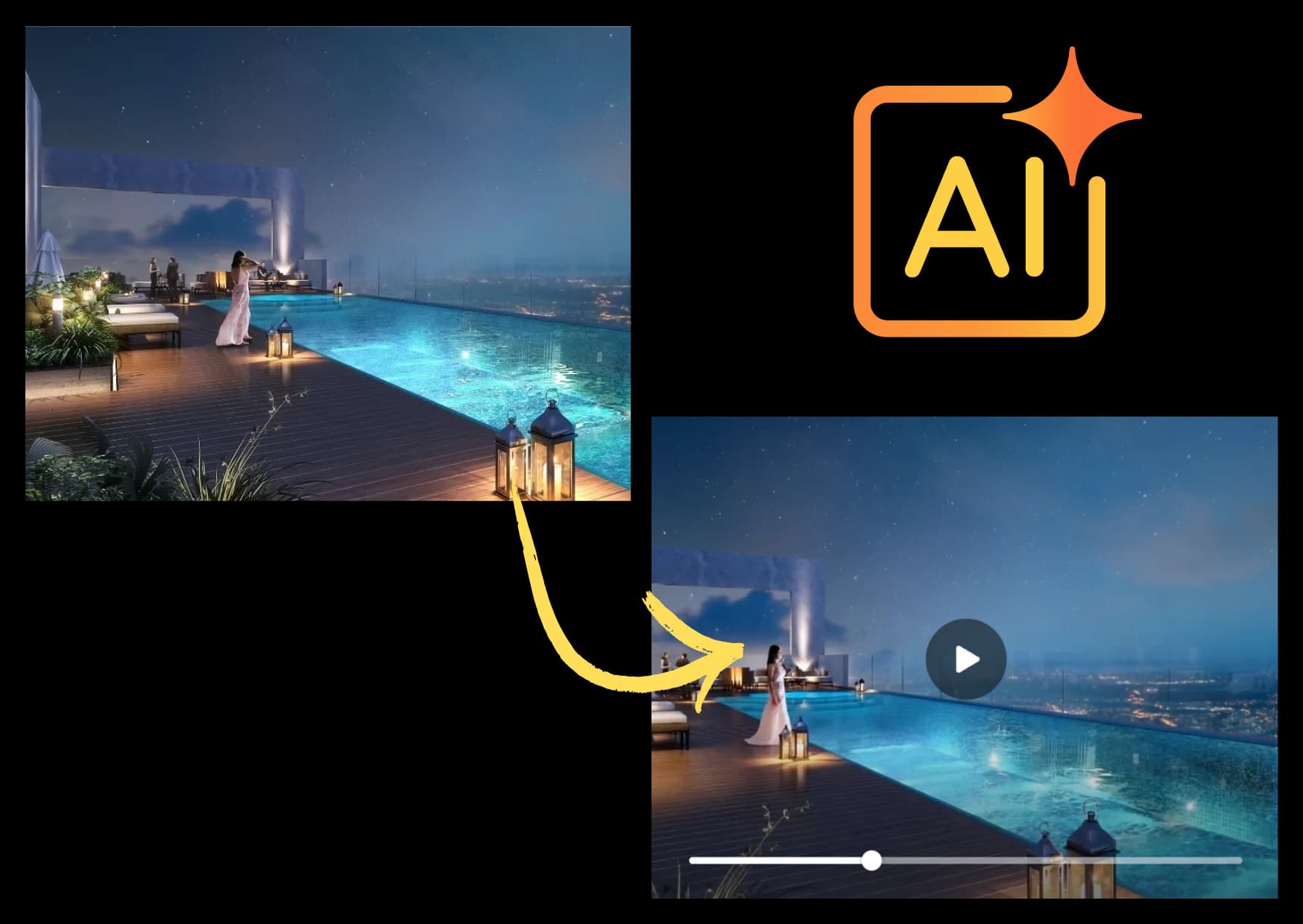 SceneAI AI render to video by 360 Space