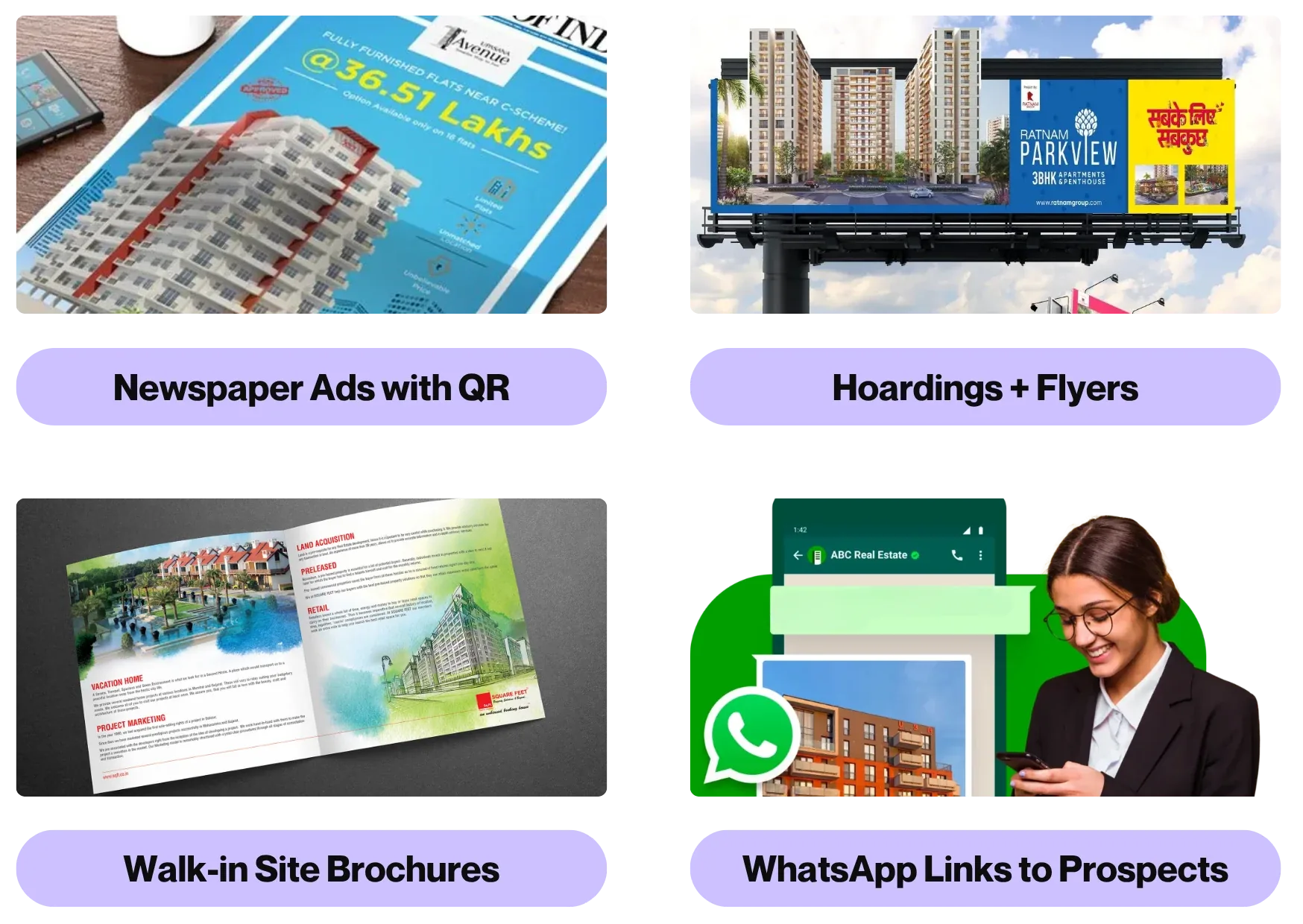 SnapAR targets: newspaper ads, hoardings, brochures and WhatsApp